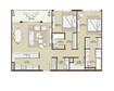 Emaar Mulberry 2 Beds Layout
