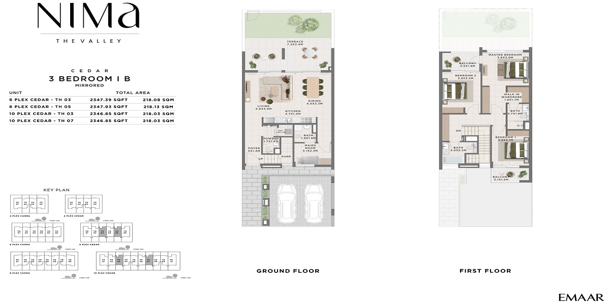 3 Beds 2347 Sq. Ft. Townhouse in Emaar Nima The Valley