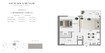 Emaar Ocean Views 1 Bed Layout