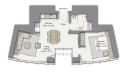 1 Bed 707 Sq. Ft. Apartment in Emaar Opera Grand