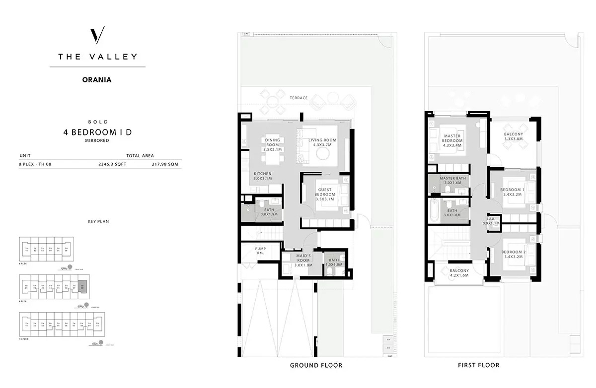 Emaar Orania At The Valley 4 Beds Layout