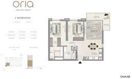 2 Beds 1309 Sq. Ft. Apartment in Emaar Oria Apartments