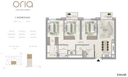 3 Beds 1659 Sq. Ft. Apartment in Emaar Oria Apartments