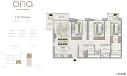 3 Beds 1725 Sq. Ft. Apartment in Emaar Oria Apartments