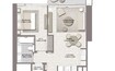 Emaar Palace Residences 1 Bed Layout