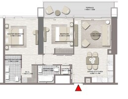 2 Beds 1093 Sq. Ft. Apartment in Emaar Palace Residences