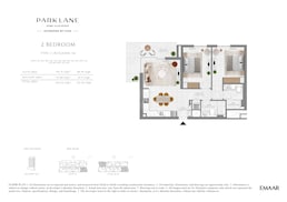 2 Beds 1103 Sq. Ft. Apartment in Emaar Park Lane