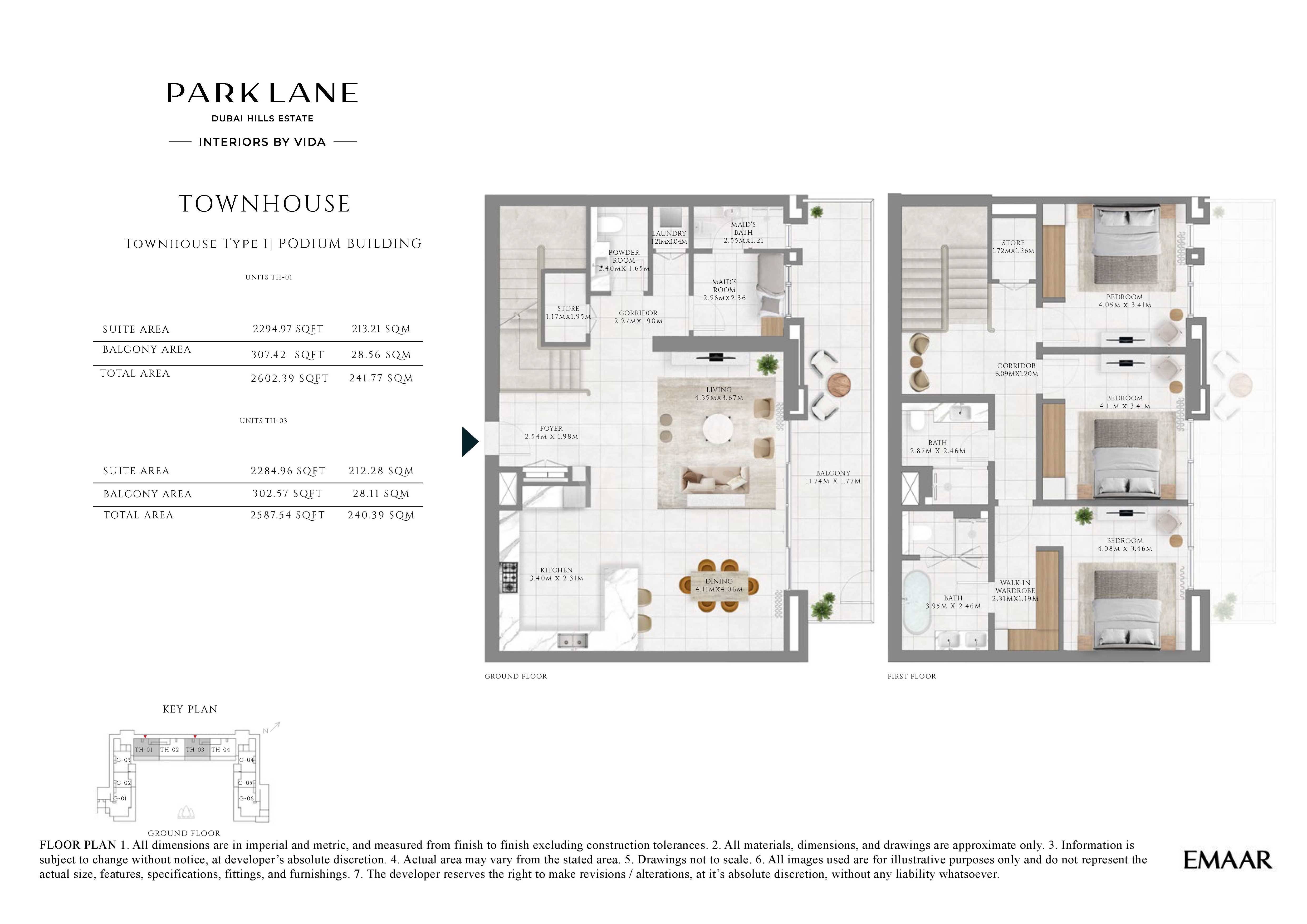 3 Beds 2602 Sq. Ft. Apartment in Emaar Park Lane