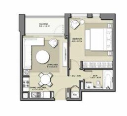 1 Bed 634 Sq. Ft. Apartment in Emaar Park Point