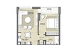 Emaar Park Point 1 Bed Layout