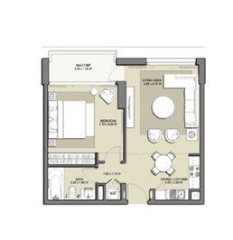 1 Bed 684 Sq. Ft. Apartment in Emaar Park Point