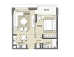 Emaar Park Point 1 Bed Layout