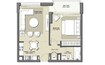 Emaar Park Point 1 Bed Layout