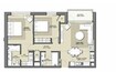 Emaar Park Point 2 Beds Layout
