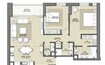 Emaar Park Point 2 Beds Layout