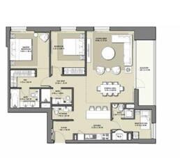 2 Beds 1361 Sq. Ft. Apartment in Emaar Park Point