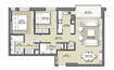 Emaar Park Point 2 Beds Layout