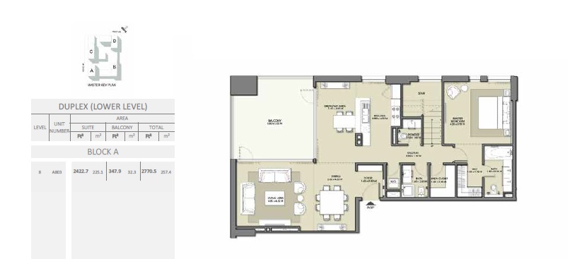 3 Beds 2770 Sq. Ft. Apartment in Emaar Park Point