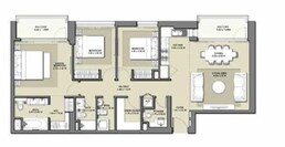 3 Beds 1326 Sq. Ft. Apartment in Emaar Park Point