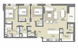 3 Beds 1603 Sq. Ft. Apartment in Emaar Park Point