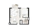 Emaar Park Ridge 1 Bed Layout