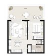 Emaar Park Ridge 1 Bed Layout