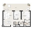 Emaar Park Ridge 2 Beds Layout