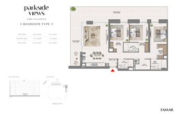 3 Beds 246 Sq. Ft. Apartment in Emaar Parkside Views