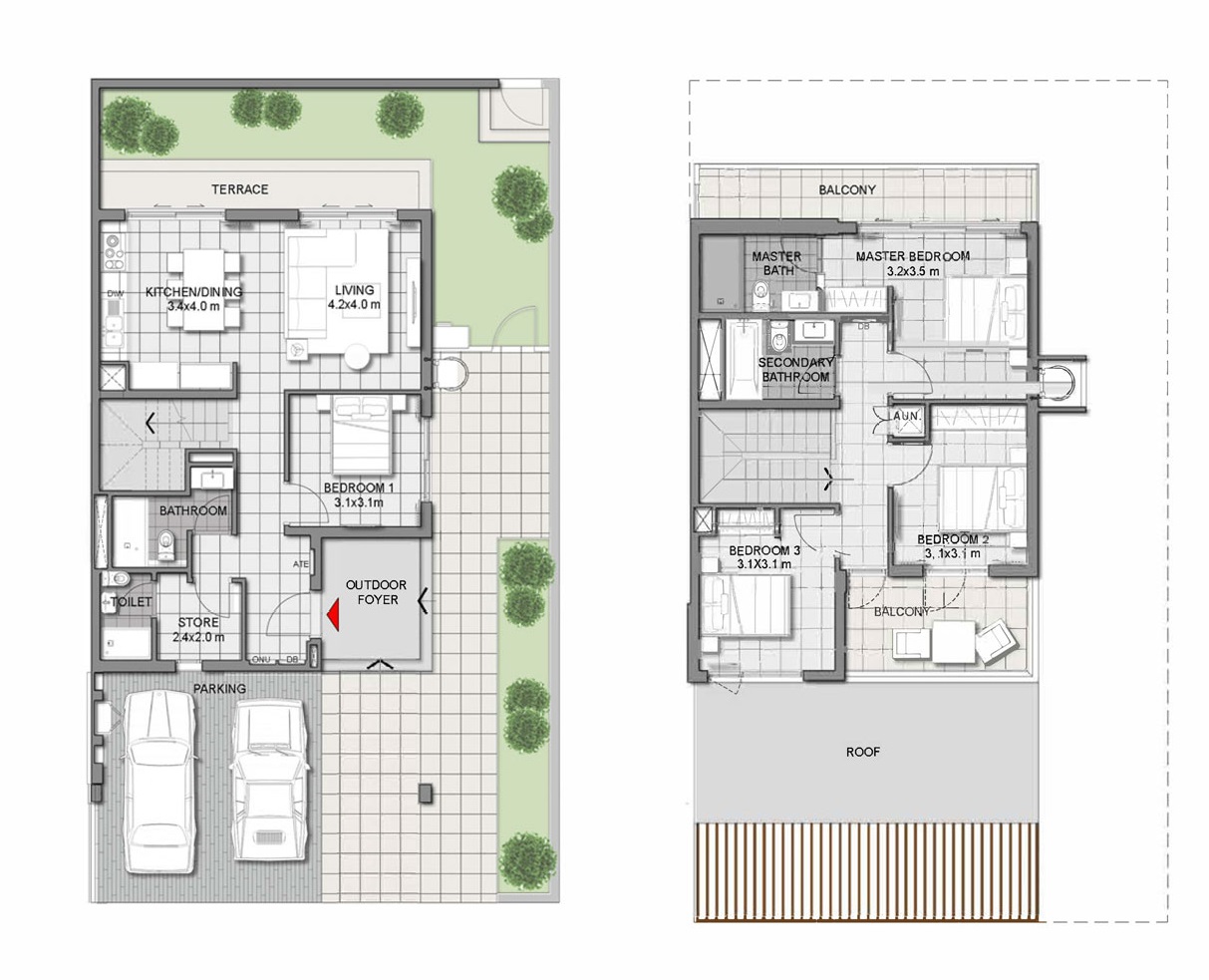 Emaar Parkside 4 Beds Layout