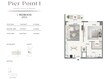 Emaar Pier Point 1 Bed Layout