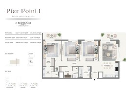 3 Beds 1671 Sq. Ft. Apartment in Emaar Pier Point