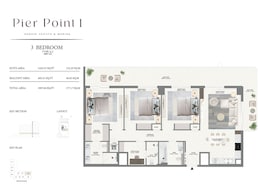 3 Beds 1907 Sq. Ft. Apartment in Emaar Pier Point