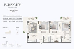 3 Beds 1671 Sq. Ft. Apartment in Emaar Porto View