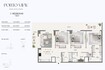 Emaar Porto View 3 Beds Layout