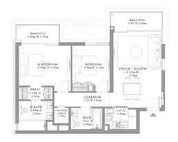 2 Beds 1084 Sq. Ft. Apartment in Emaar Rashid Yacht And Marina Seagate