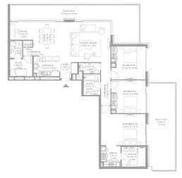 3 Beds 2788 Sq. Ft. Apartment in Emaar Rashid Yacht And Marina Seagate