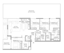 4 Beds 3014 Sq. Ft. Apartment in Emaar Rashid Yacht And Marina Seagate