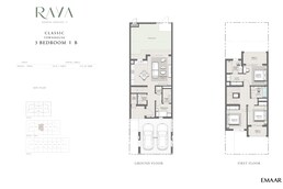 3 Beds 1877 Sq. Ft. Townhouse in Emaar Raya Townhouses