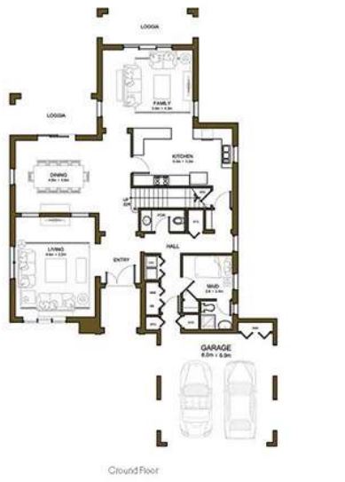 Emaar Rosa Villas 4 Beds Layout