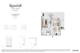 1 Bed 844 Sq. Ft. Apartment in Emaar Rosehill