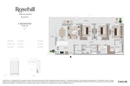 3 Beds 1799 Sq. Ft. Apartment in Emaar Rosehill