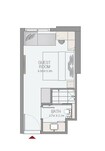 Emaar Rove City Walk 1 Bed Layout