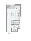 Emaar Rove City Walk 1 Bed Layout