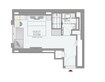 Emaar Rove City Walk 1 Bed Layout