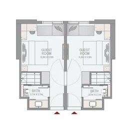 2 Beds 495 Sq. Ft. Apartment in Emaar Rove City Walk