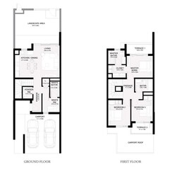 3 Beds 2043 Sq. Ft. Townhouse in Emaar Ruba Phase 2