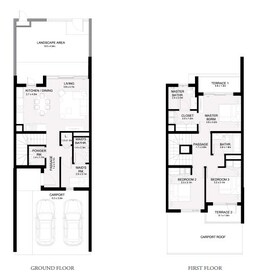 3 Beds 2080 Sq. Ft. Townhouse in Emaar Ruba Phase 2