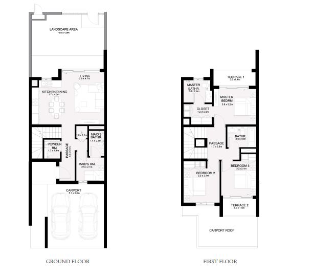 Emaar Ruba 3 Beds Layout