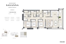 3 Beds 1580 Sq. Ft. Apartment in Emaar Savanna