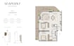 Emaar Seapoint Apartments 2 Beds Layout